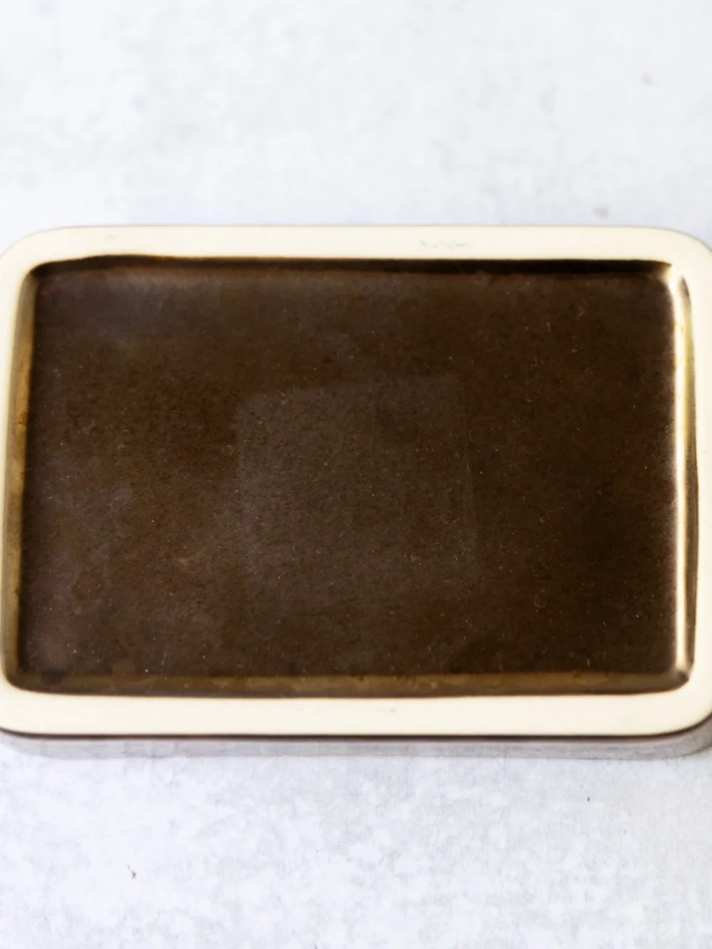 Ceramic copper finish metallic glaze soap dish 3.5